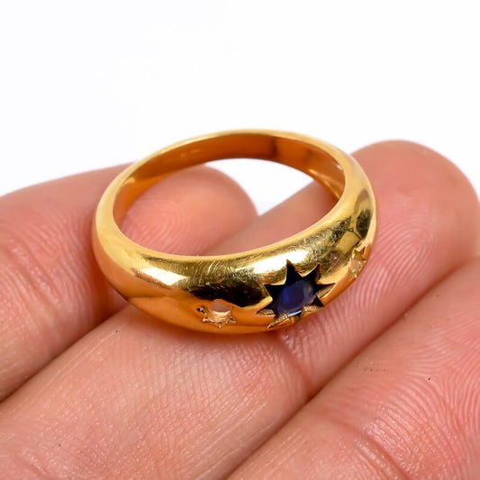 Cubic Zirconia Gemstone Handcrafted Statement  Ring
