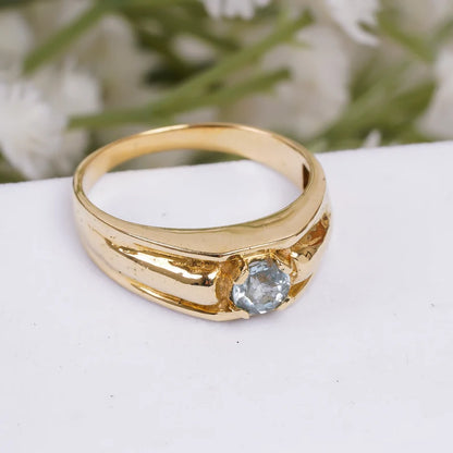 Cubic Zirconia Natural Gemstone Women's Statement Ring