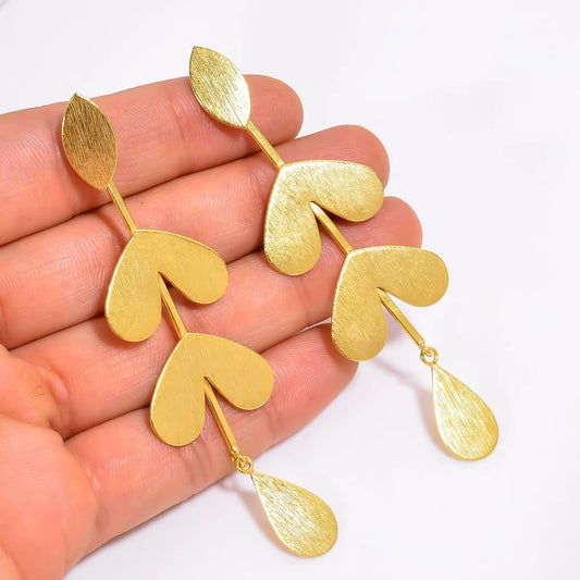 Heart & Teardrop Handcrafted Minimalist Earrings