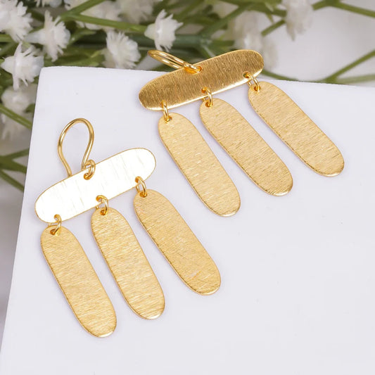 Dangling Handcrafted Elegant Minimalist Drop Earrings