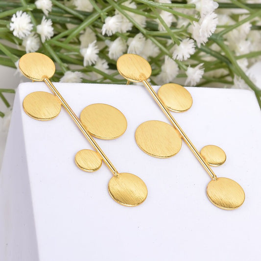 Stud Round Minimalist Drop Handcrafted Earrings