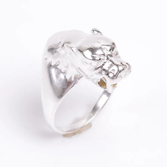 Roaring Wild Jaguar Statement Handcrafted MinimalistRing
