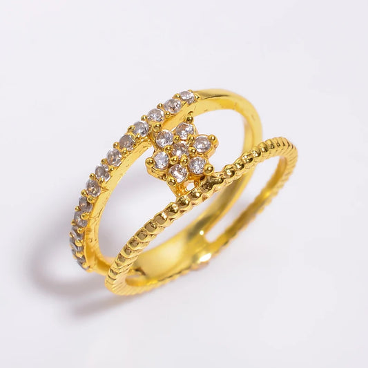 Cubic Zirconia Gemstone Women's Handcrafted Statement Ring