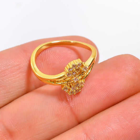 Cubic Zirconia Women's Minimalist Statement And Birthstone Ring