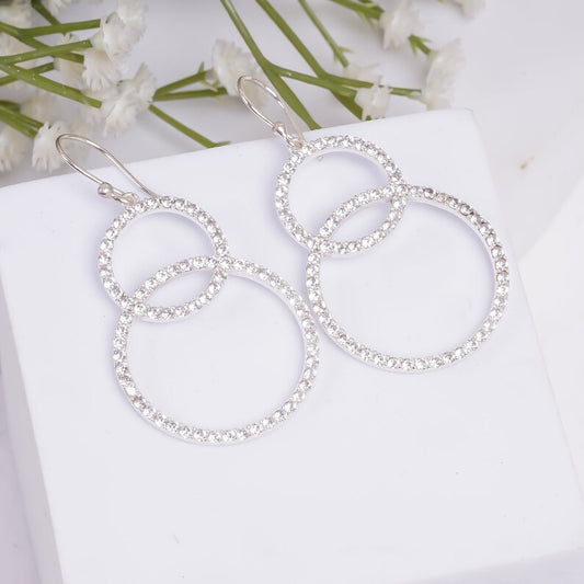 Cubic Zirconia Gemstone Handcrafted Drop Earrings