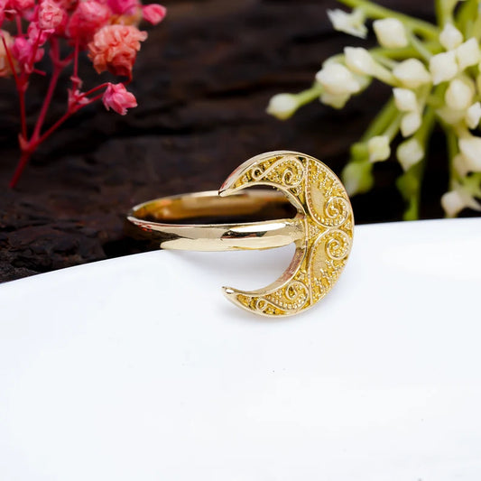 Moon Handcrafted Statement Minimalist Ring