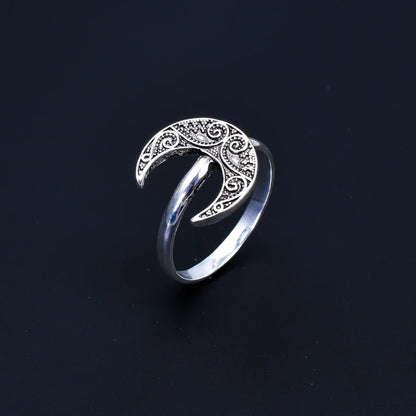 Moon Handcrafted Statement Minimalist Ring
