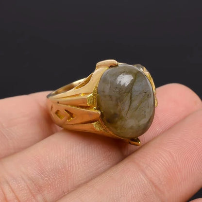 Labradorite Natural Gemstone Handcrafted Statement Ring