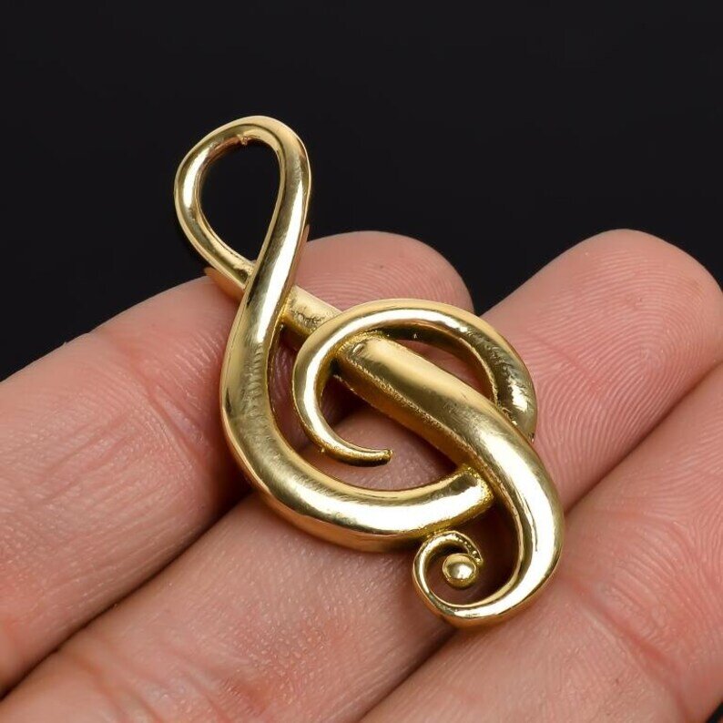 Gold Plated Music Note Handcrafted Pendant