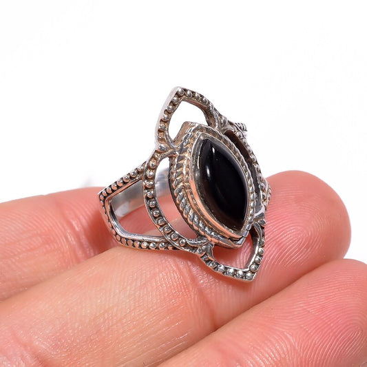 Black Onyx Handcrafted Statement Natural Gemstone Ring