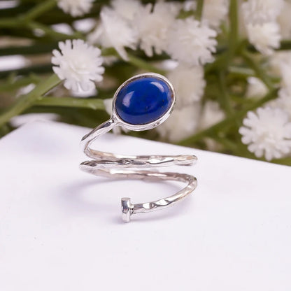 Natural Lapis Lazuli Gemstone Handcrafted Ring