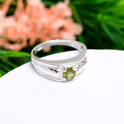 Peridot Statement Handcrafted Birthstone Natural Gemstone Ring