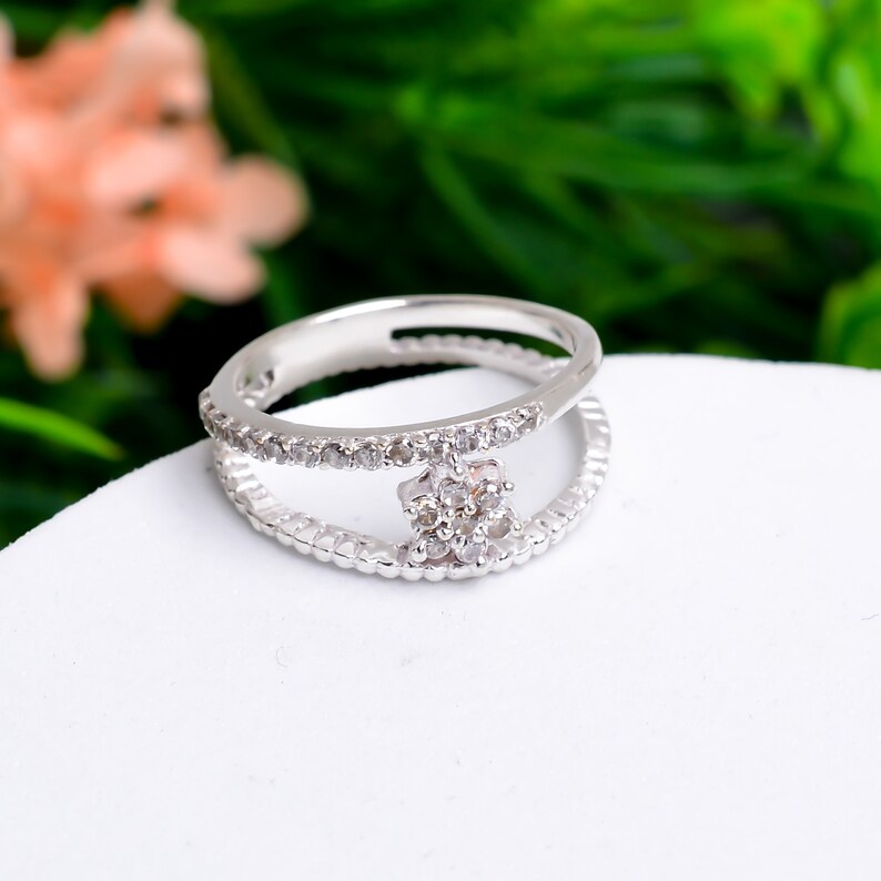Cubic Zirconia Handcrafted Gemstone Statement Ring
