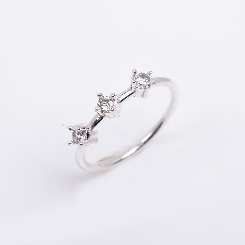 Cubic Zirconia Handcrafted Natural Gemstone Statement Ring