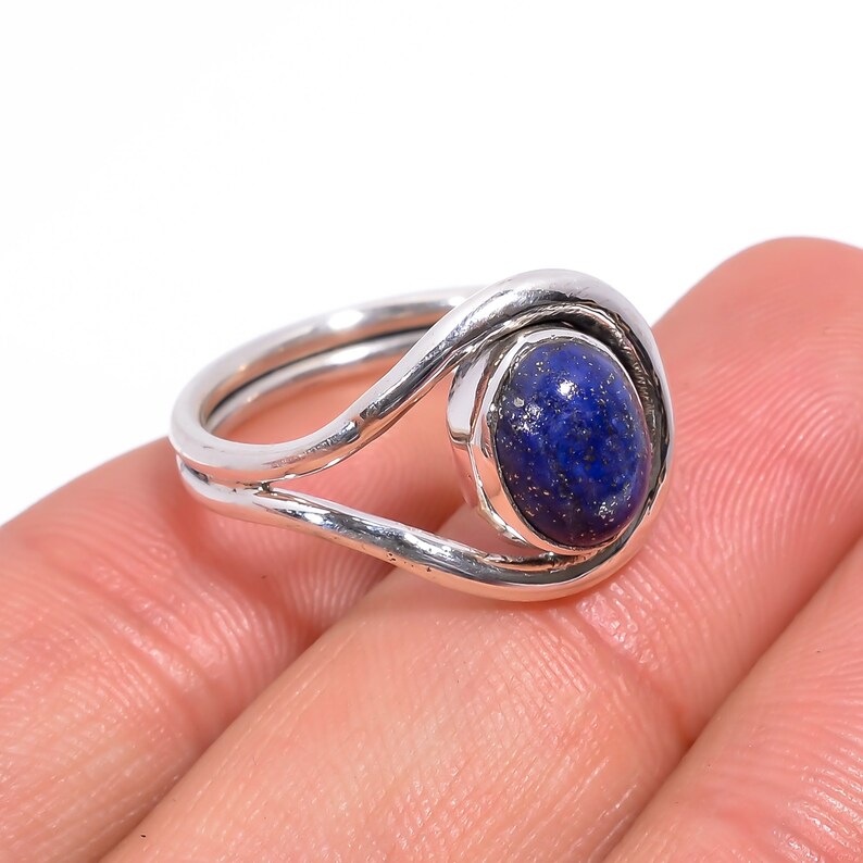 Lapis Lazuli Statement Handcrafted Natural Gemstone Ring