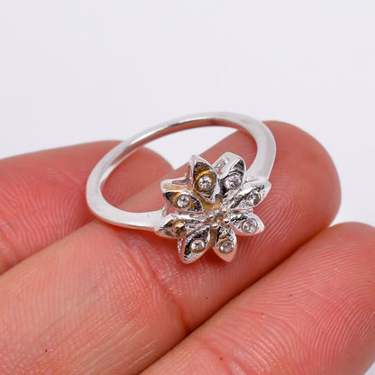 Cubic Zirconia Handcrafted Minimalist Gemstone Statement Ring