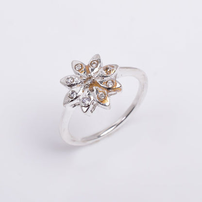 Cubic Zirconia Handcrafted Minimalist Gemstone Statement Ring