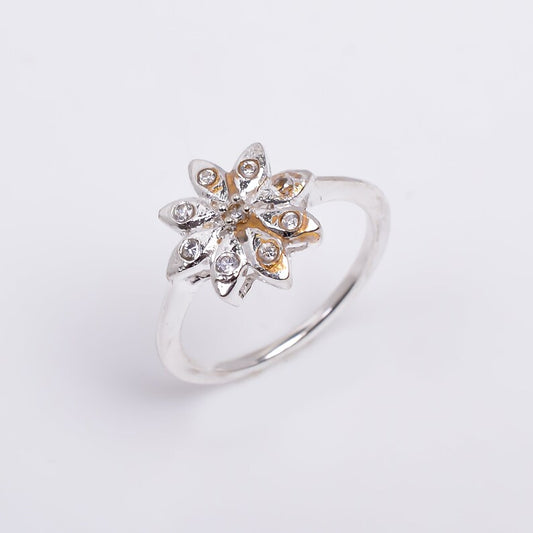 Cubic Zirconia Handcrafted Minimalist Gemstone Statement Ring