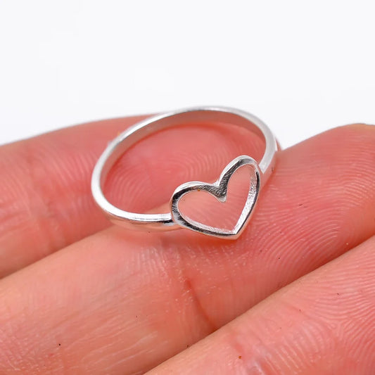 Heart Shaped Handcrafted Statement Minimalist Ring
