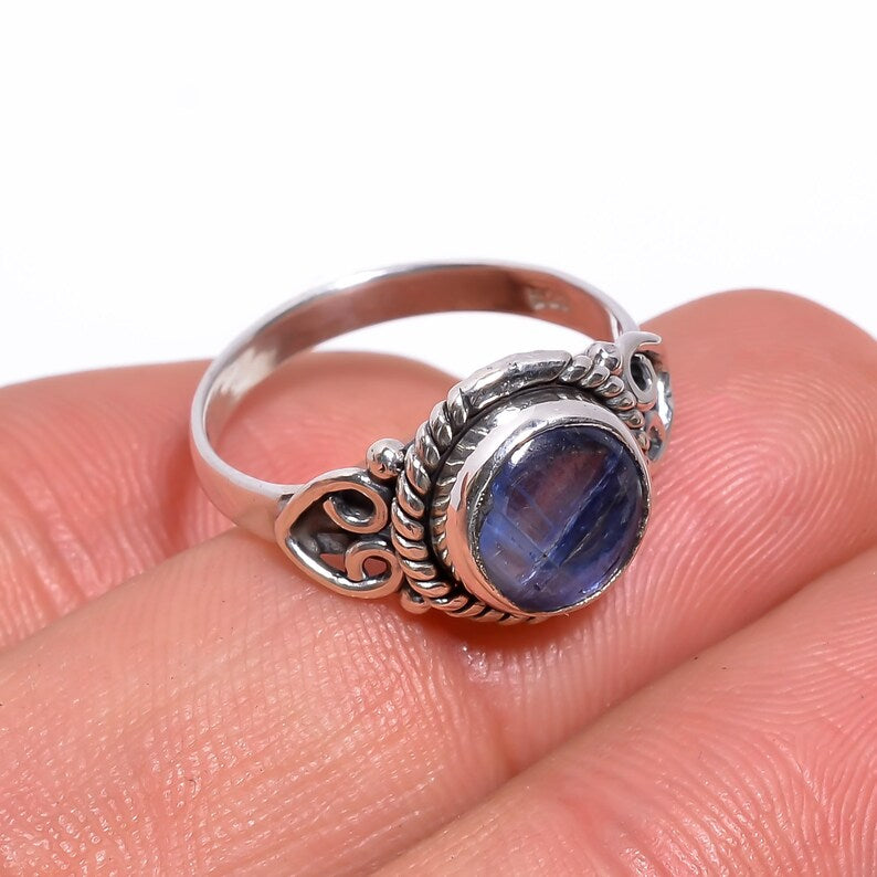 Kyanite Handcrafted Statement Natural Gemstone Ring