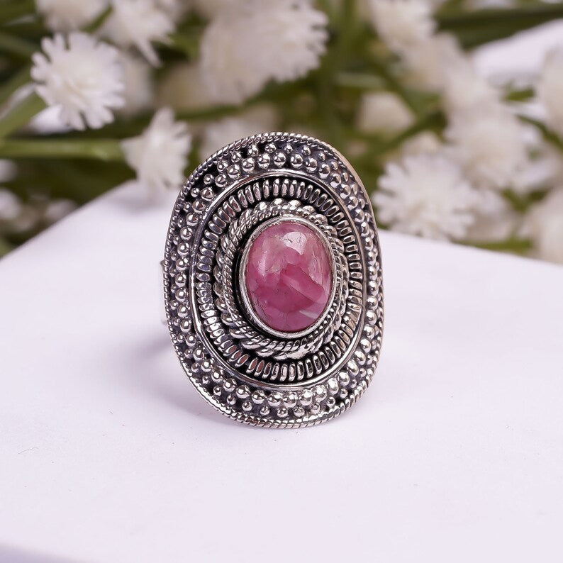 Ruby Handcrafted Statement Natural Gemstone Ring