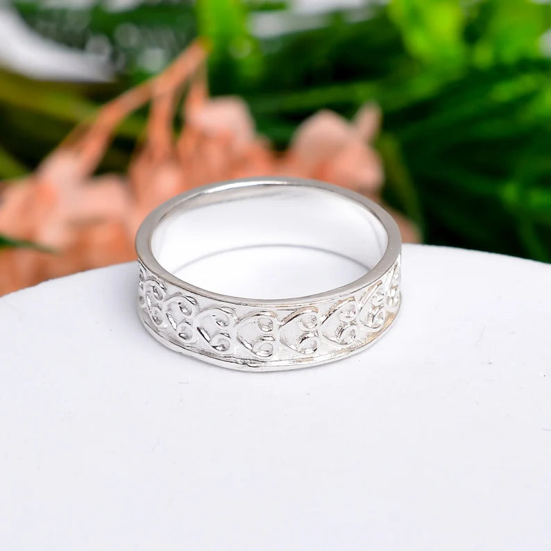 Dainty Minimalist Handcrafted Eternity Band Ring