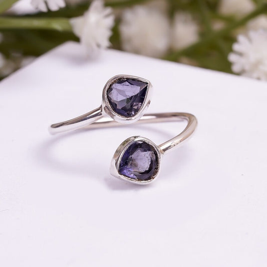 Amethyst Handcrafted Adjustable Natural Gemstone Ring