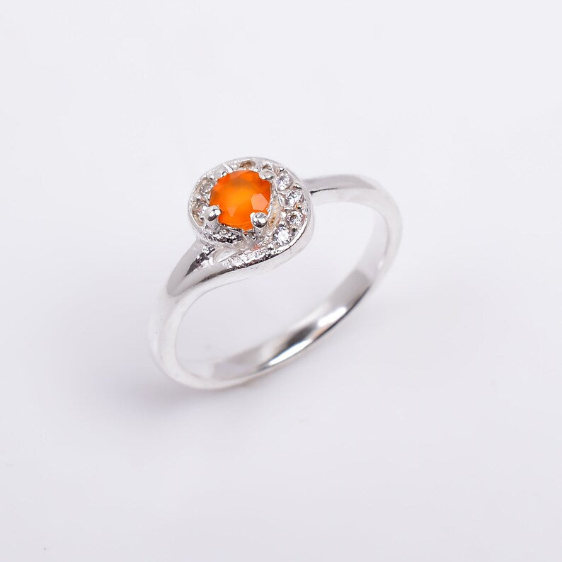 Carnelian Handcrafted Statement Minimalist Ring