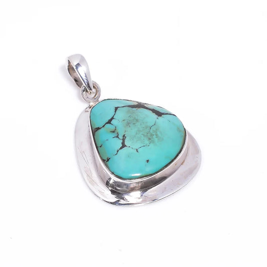 Turquoise Gemstone 925 Sterling Silver  Pendant