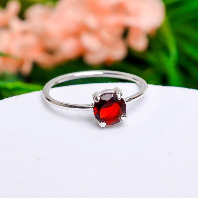 Garnet Handcrafted Statement Natural Gemstone Ring