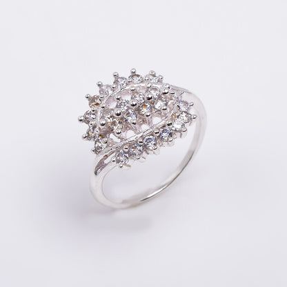 Cubic Zirconia Minimalist Statement Natural Gemstone Ring