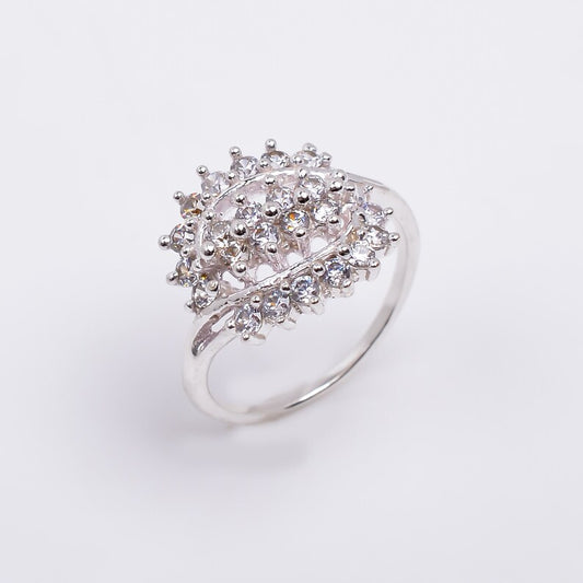 Cubic Zirconia Minimalist Statement Natural Gemstone Ring