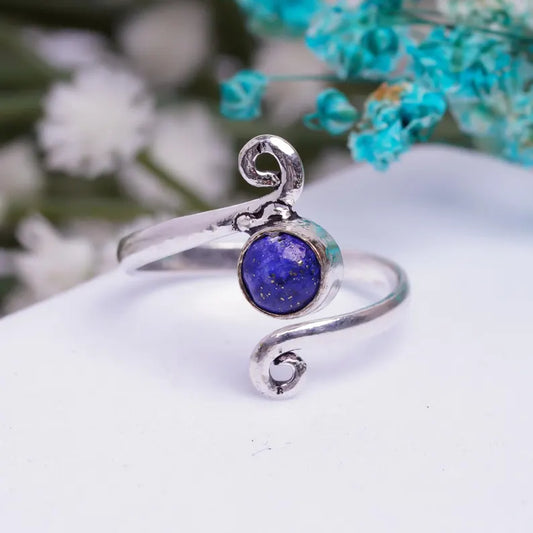 Lapis Lazuli Handcrafted Natural Gemstone Statement Ring