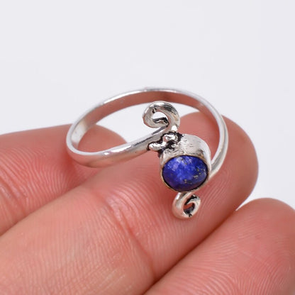 Lapis Lazuli Handcrafted Natural Gemstone Statement Ring