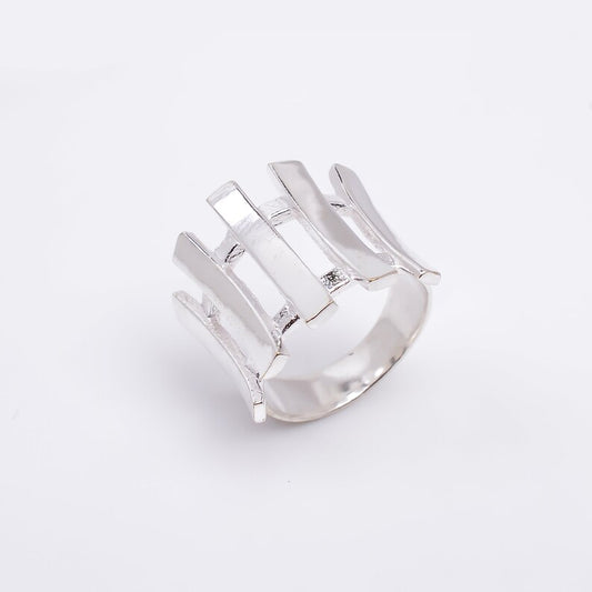 Bar Handcrafted Statement Minimalist Elegant Ring