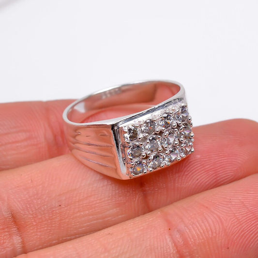 Cubic Zirconia Handcrafted Elegant Natural Gemstone Ring