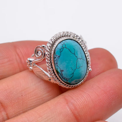 Turquoise Handcrafted Statement Gemstone Ring