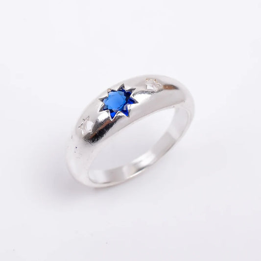 Iolite Statement Handcrafted Natural Gemstone Ring