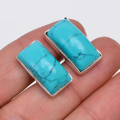 Turquoise 925 Sterling Silver Wedding Cufflinks