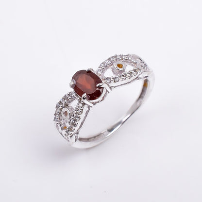 Garnet Statement Handcrafted Natural Gemstone Ring