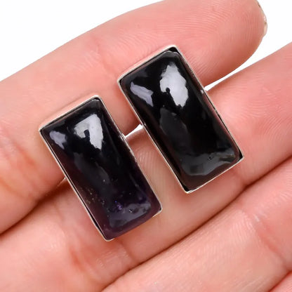 Black Onyx 925 Sterling Silver Cufflinks