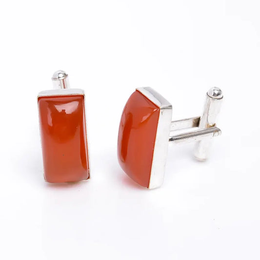 Red Onyx 925 Sterling Silver Cufflinks