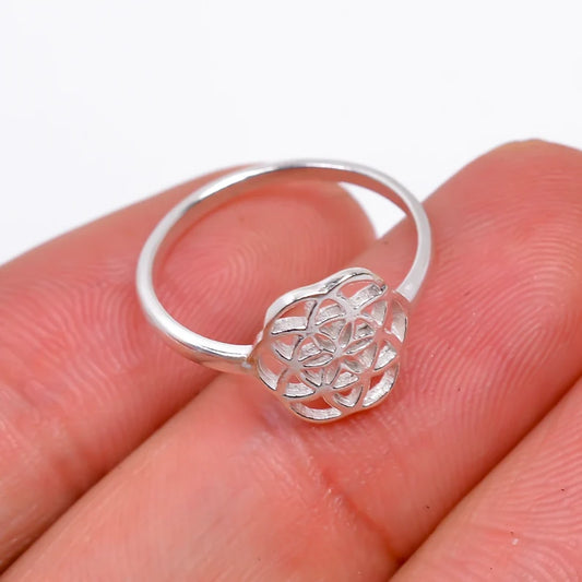 Flower Design Handcrafted Statement Minimalist Ring