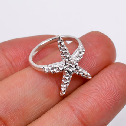 Star Fish Handcrafted Statement Gemstone Ring