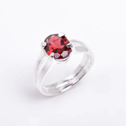 Garnet Handcrafted Statement Natural Gemstone Ring