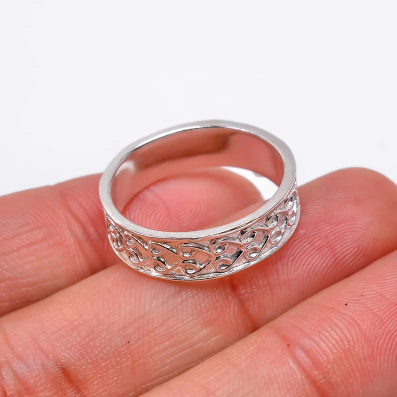 Dainty Minimalist Handcrafted Eternity Band Ring