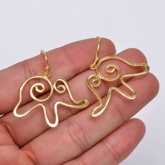 Elephant Design Drop and Dangle Handcrafted Earrings