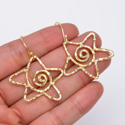 Star Design Drop and Dangle Handcrafted Earrings