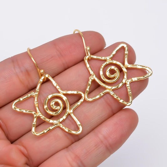 Star Design Drop and Dangle Handcrafted Earrings