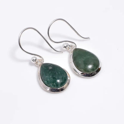 Jade Natural Gemstone Handcrafted Drop Earrings